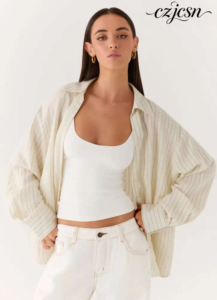 Alessio Shirt - Desert Stripe - Shirts + Blouses