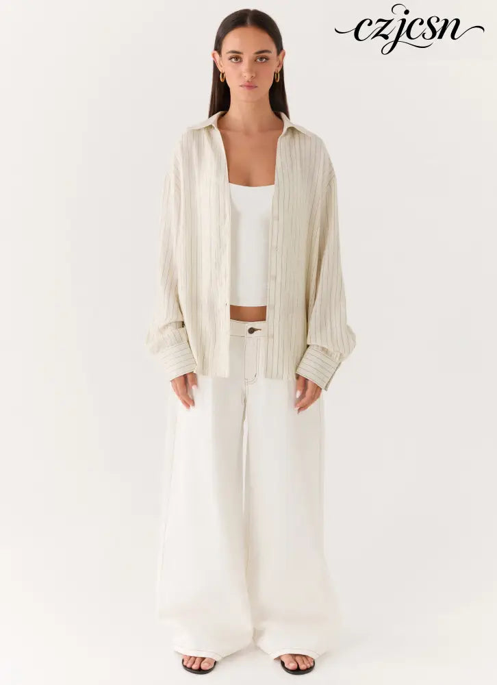Alessio Shirt - Desert Stripe - Shirts + Blouses