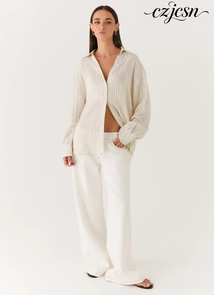 Alessio Shirt - Desert Stripe - Shirts + Blouses