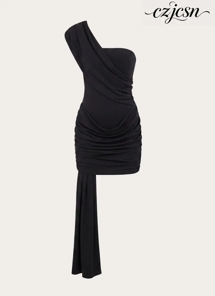 Alizee Mini Dress - Black - Mini Dresses
