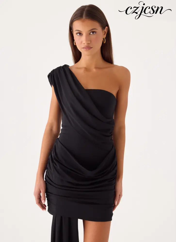 Alizee Mini Dress - Black - Mini Dresses