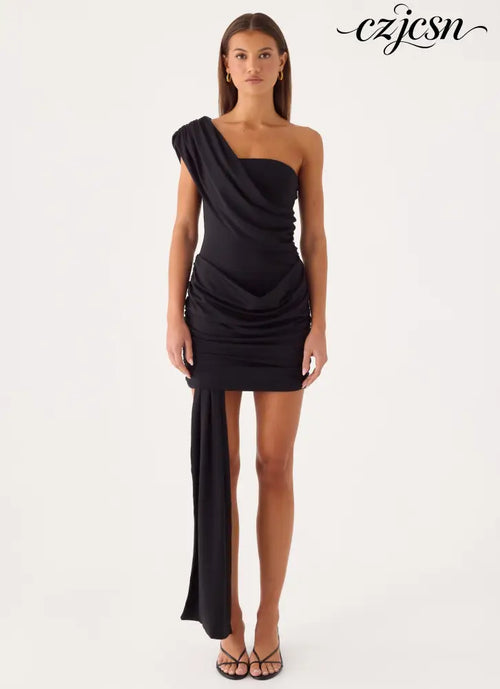 Alizee Mini Dress - Black - Mini Dresses