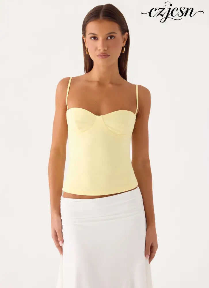 Ame Underwire Top - Yellow - Tops