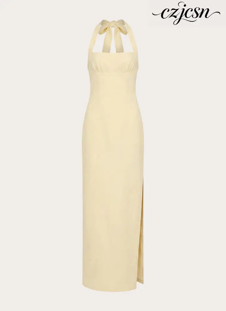 Analeah Maxi Dress - Baby Yellow - Maxi Dresses