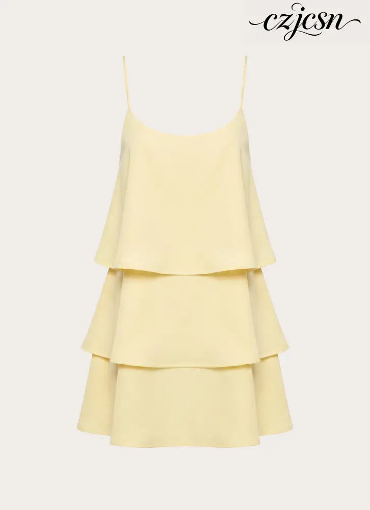 Becka Mini Dress - Yellow - Mini Dresses