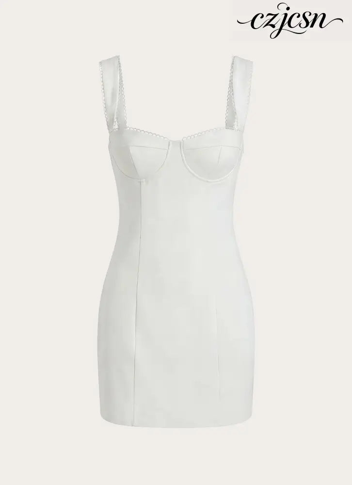 Christopha Mini Dress - White - Mini-Dresses