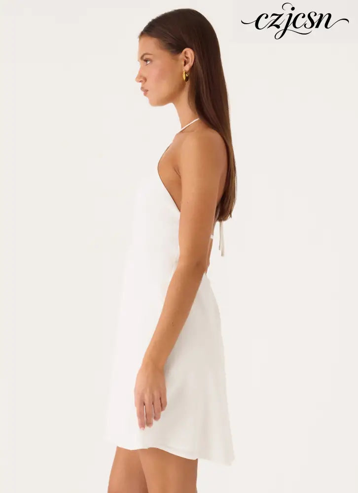 Helden Mini Dress - White - Mini Dresses