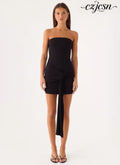 Jiliana Strapless Mini Dress - Black - Mini Dresses