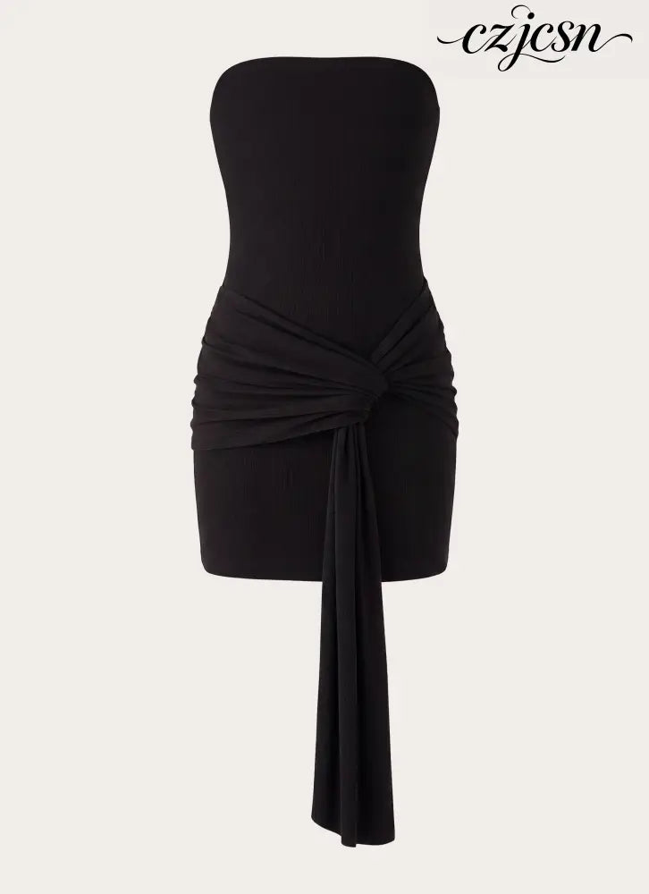 Jiliana Strapless Mini Dress - Black - Mini Dresses