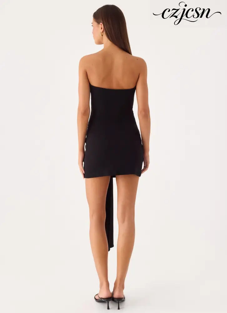 Jiliana Strapless Mini Dress - Black - Mini Dresses