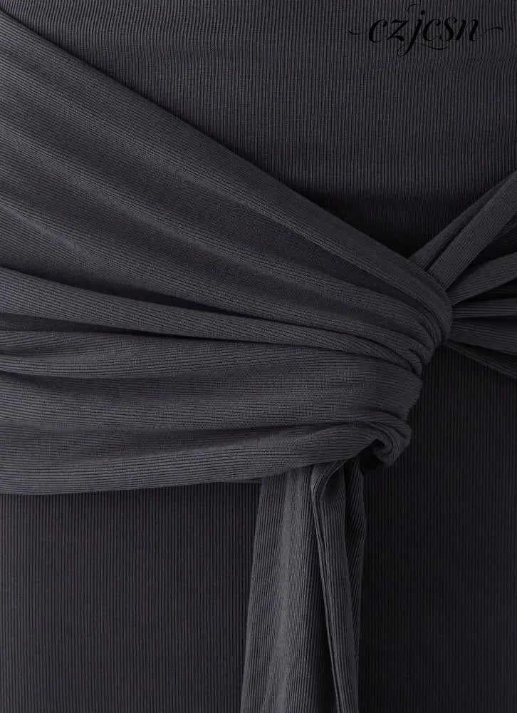 Jiliana Strapless Mini Dress - Charcoal - Mini Dresses