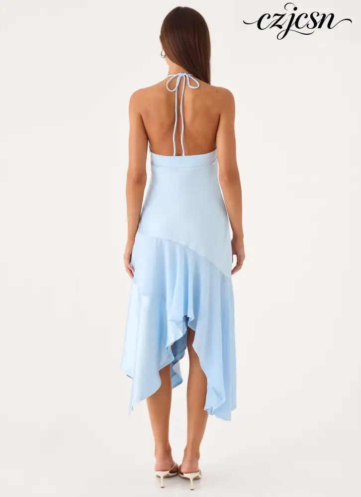 Jinli Midi Dress - Blue - Midi Dresses