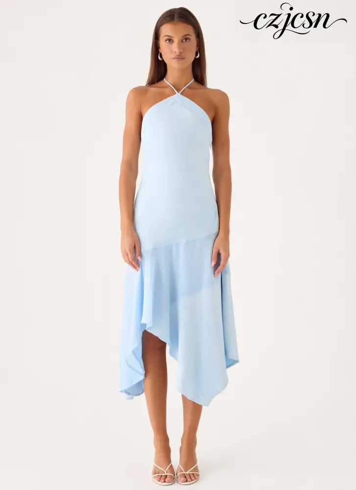 Jinli Midi Dress - Blue - Midi Dresses