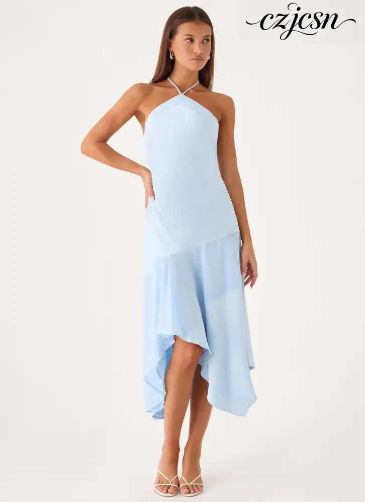 Jinli Midi Dress - Blue - Midi Dresses