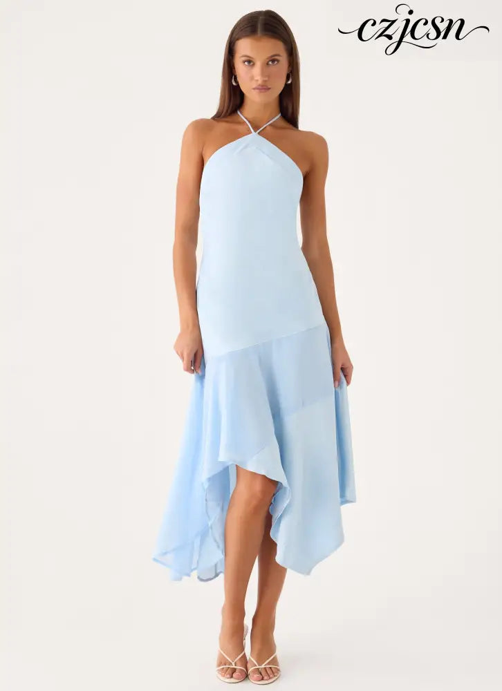 Jinli Midi Dress - Blue - Midi Dresses