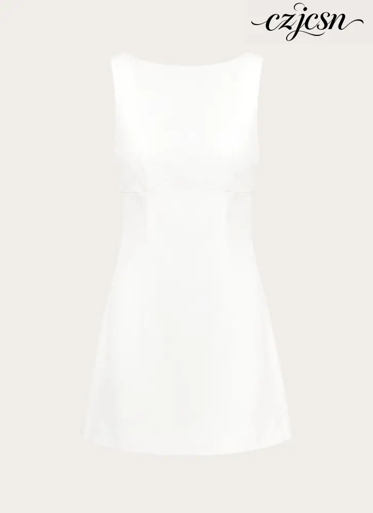 Lalita Mini Dress - White - Mini Dresses
