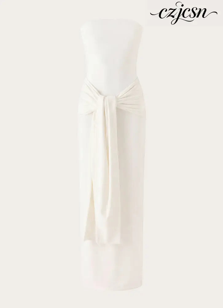 Stole My Heart Maxi Dress - White - Maxi Dresses