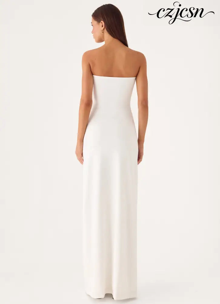 Stole My Heart Maxi Dress - White - Maxi Dresses