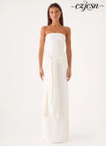 Stole My Heart Maxi Dress - White - Maxi Dresses